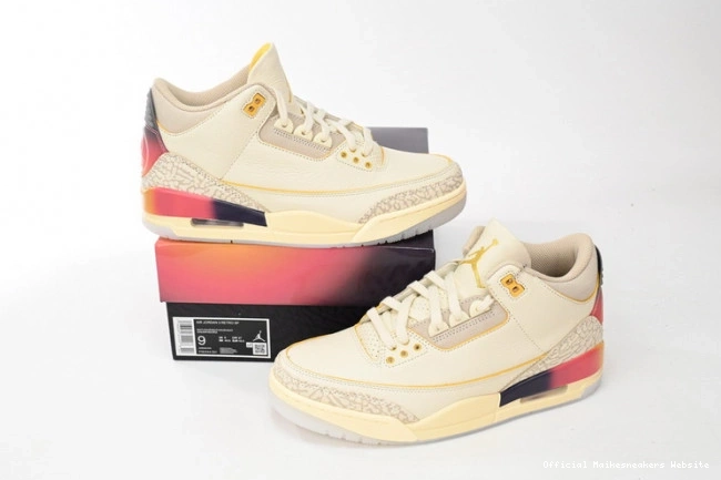 Official Maikesneakers Sunset FN0344-901 Jordan 3 Balvin Medellin x Air J 0813